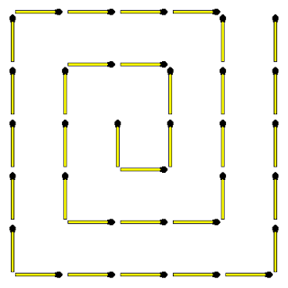 Лабиринт 5X5: Создайте 3 квадрата