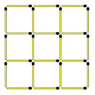 Квадрат 4X4: Удалите 5, оставив 6 равных квадратов.