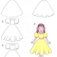 Как нарисовать платье