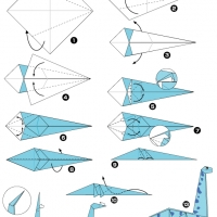 Оригами динозавр