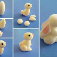 Заяц из пластилина