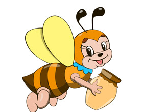 Пчела с медом