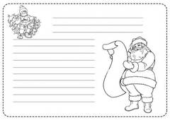Раскраски Письмо Деду Морозу - распечатать бесплатно