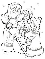 Раскраски Дед Мороз и Снегурочка - распечатать бесплатно