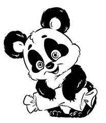 Раскраска Панда - распечатать бесплатно