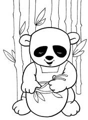 Раскраска Панда - распечатать бесплатно