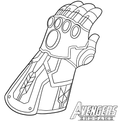 Раскраска перчатка Таноса