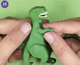 Динозавр из пластилина пошагово