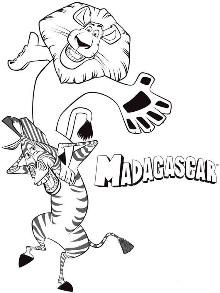 Раскраски Мадагаскар распечатать