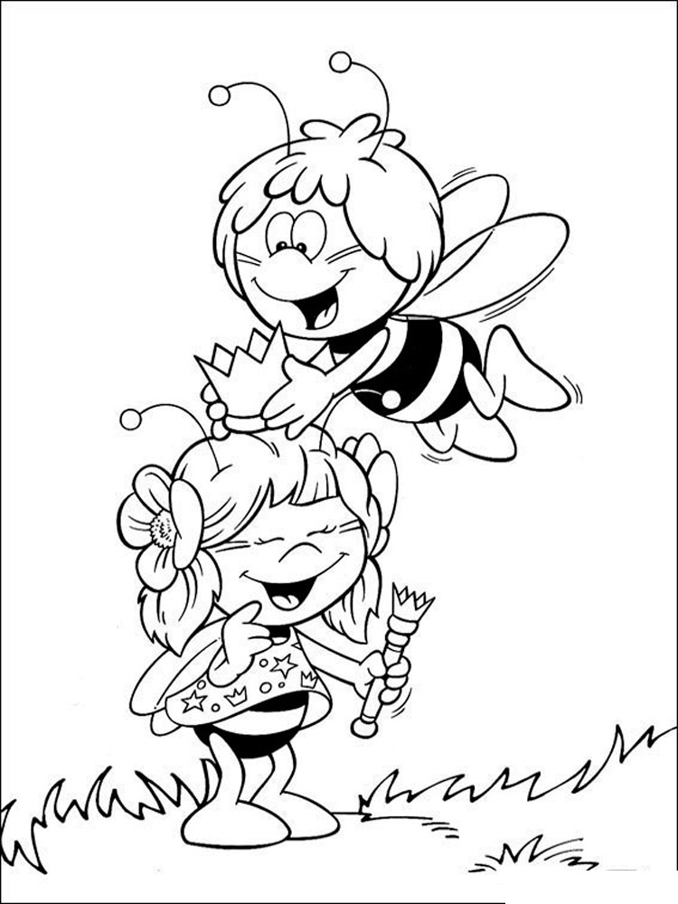 Пчелка Майя раскраска распечатать