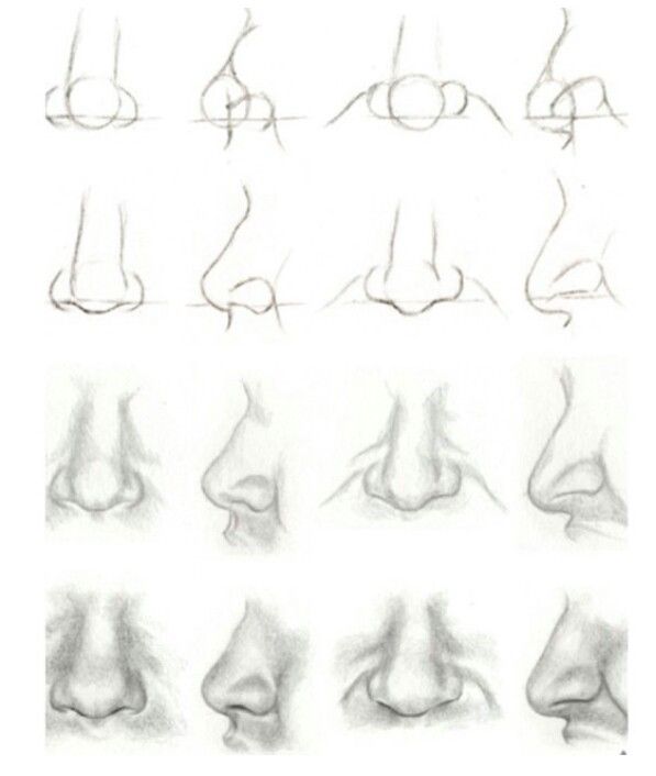 Как нарисовать нос