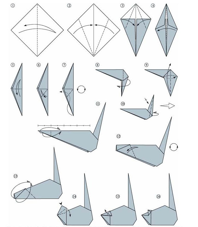 Оригами мышь