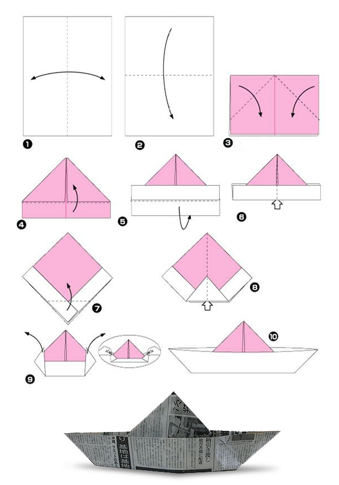 Оригами шапка