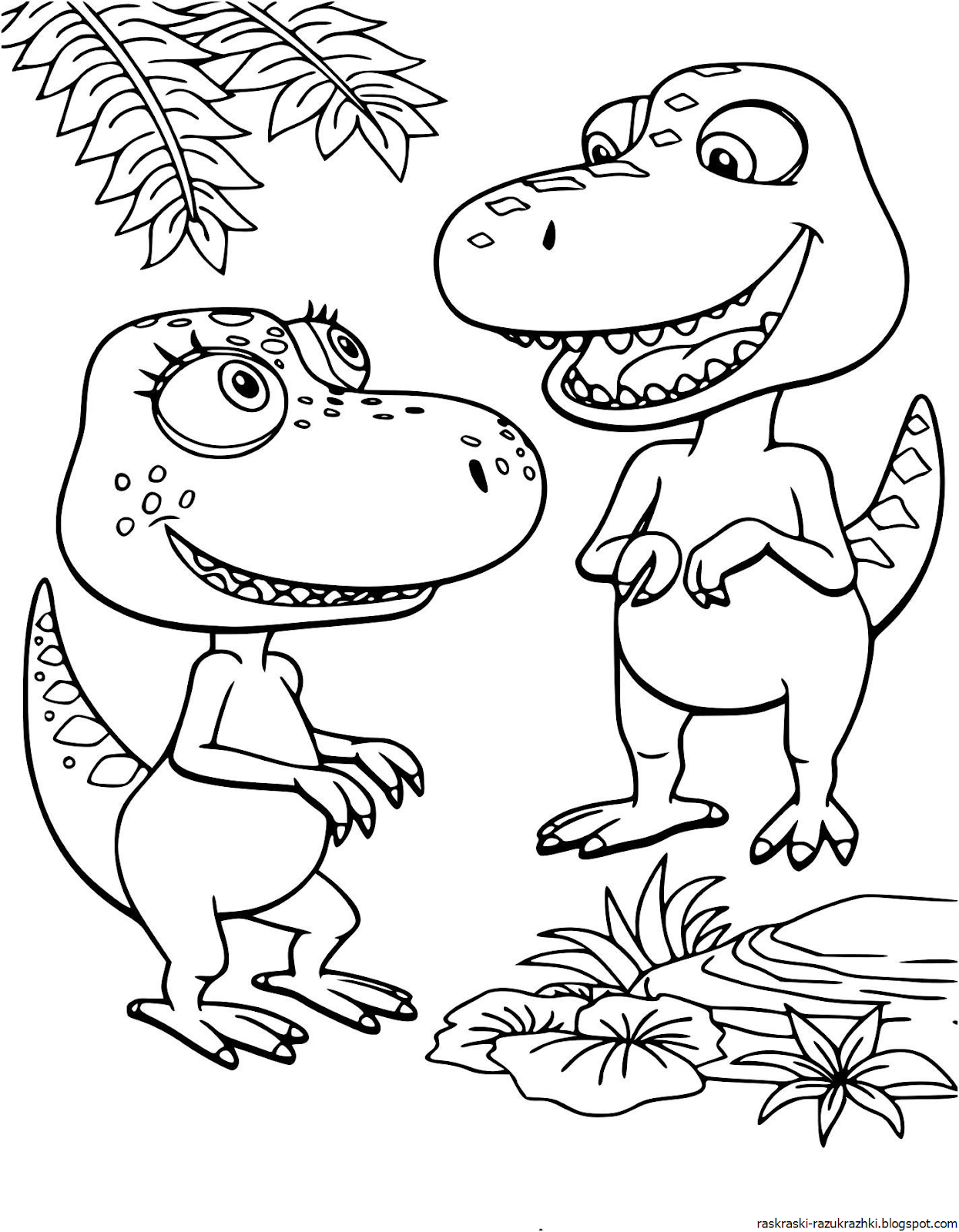 Раскраски динозавры распечатать