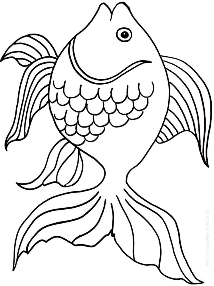 Раскраска рыбка распечатать