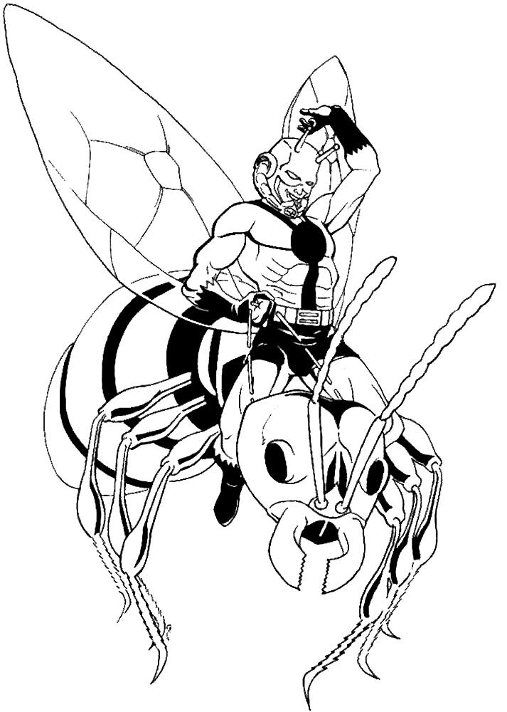 Раскраска Человек-муравей распечатать