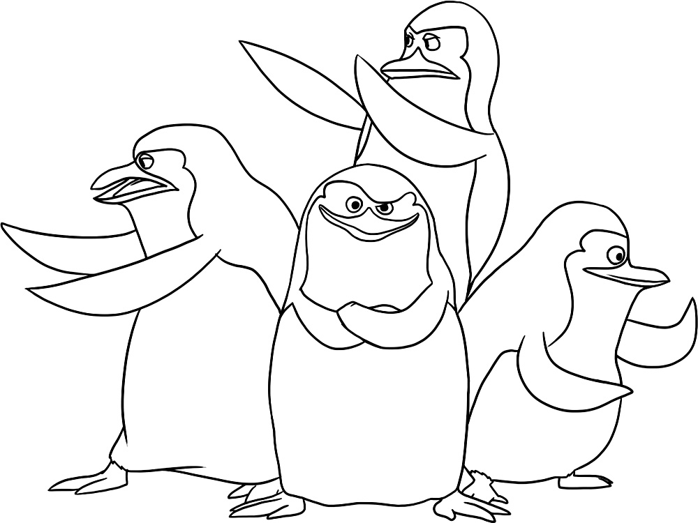 Раскраска Пингвин распечатать