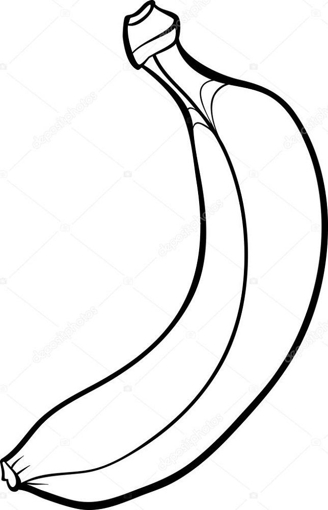 Раскраска Банан распечатать
