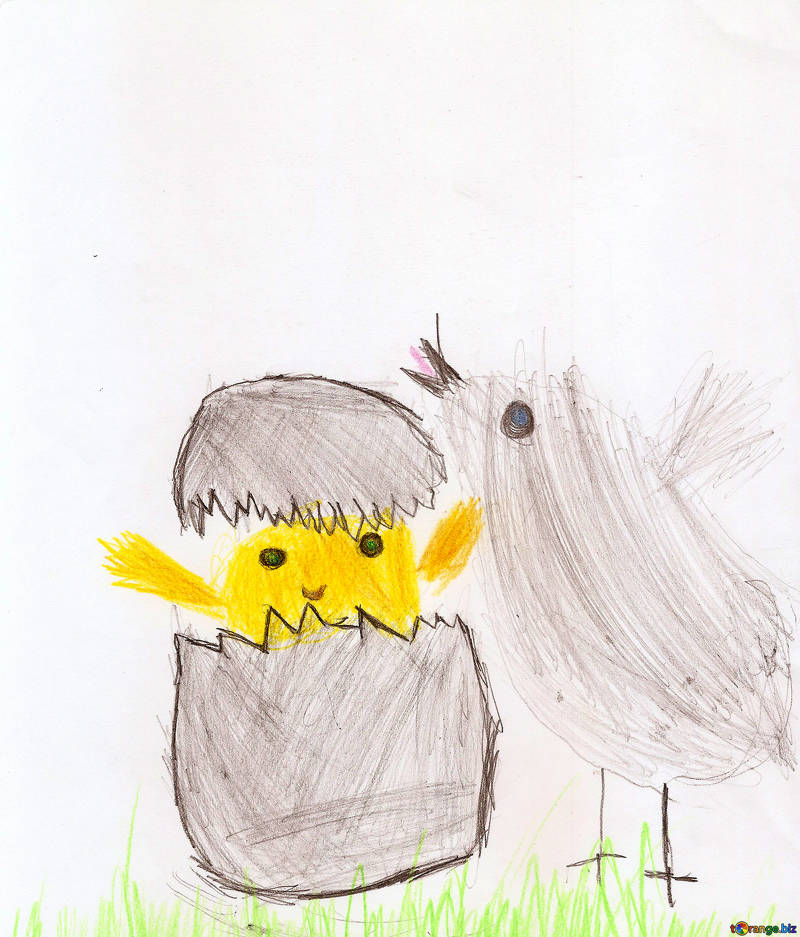 Детские рисунки птиц