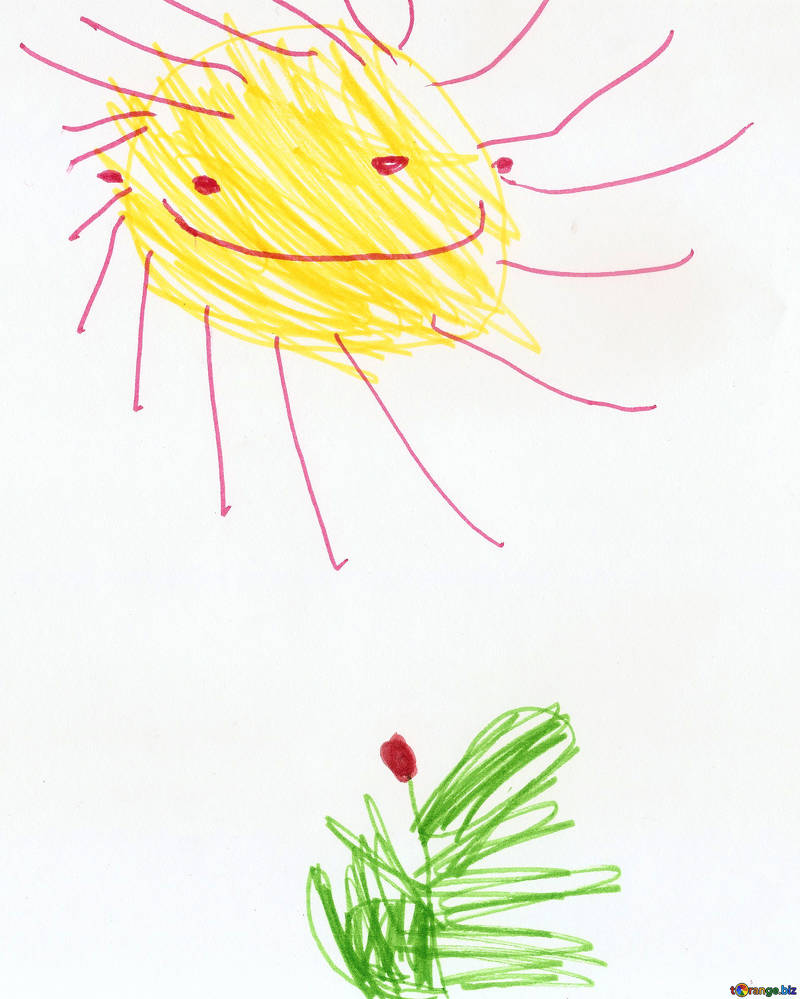 Детский рисунок солнца