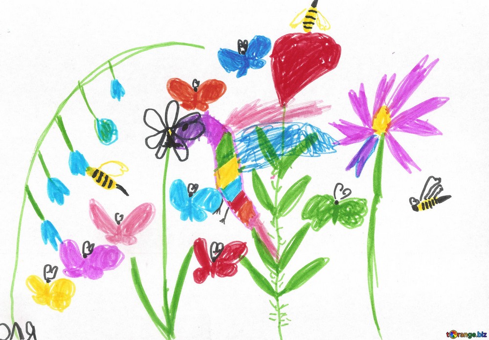 Детские рисунки цветов