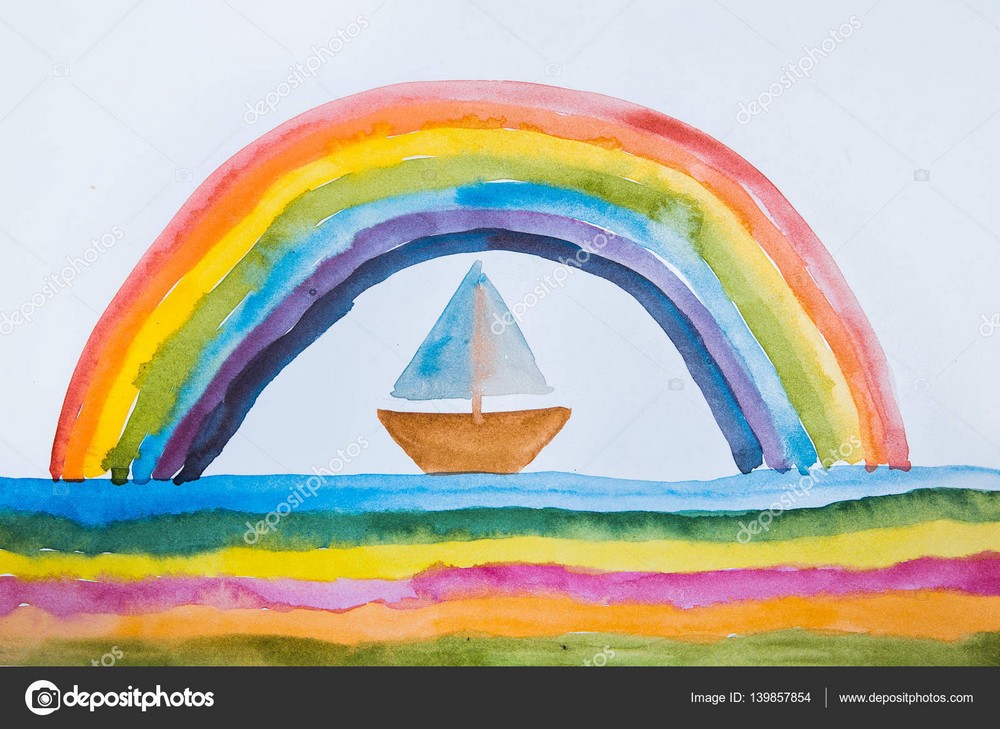 Детский рисунок радуги