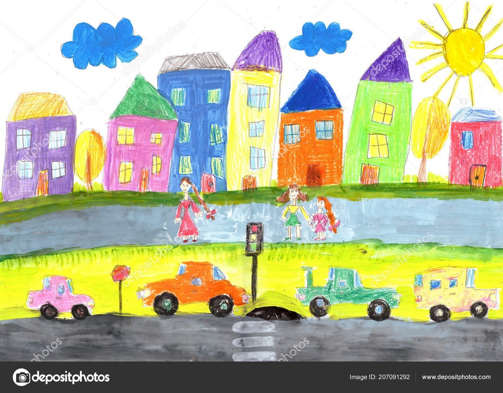 Детские рисунки городов