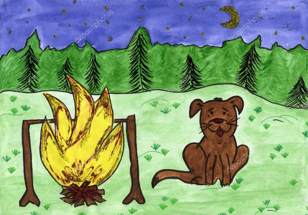 Детский рисунок собаки
