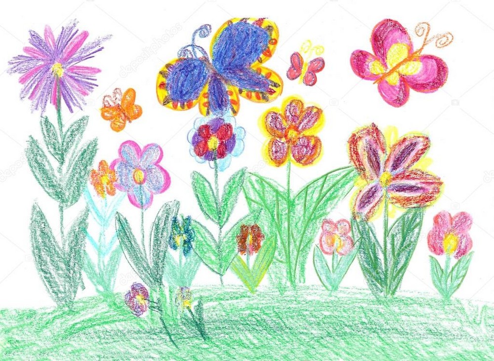 Детские рисунки цветов