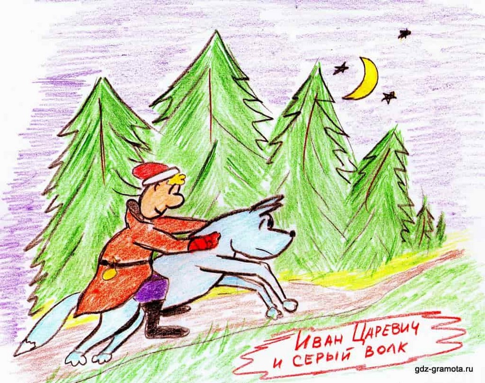 Детский рисунок волка